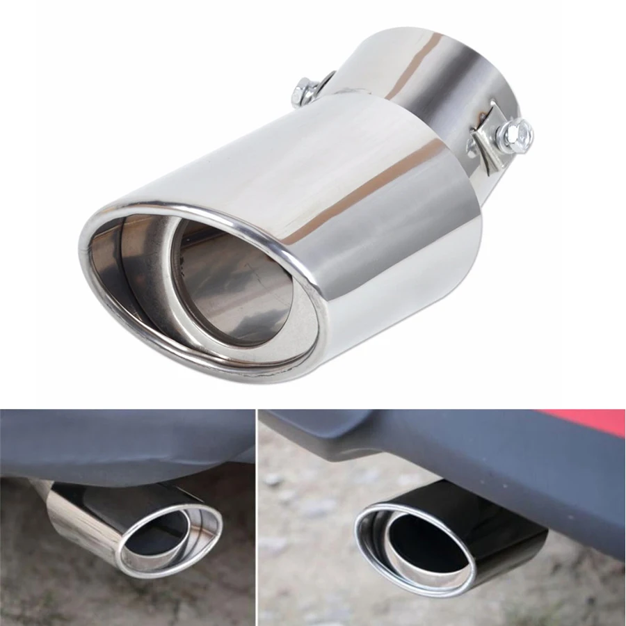 

Chrome Round Angled Car Exhaust Pipe Tip Tail Muffler Stainless Steel 2.5inch 63mm