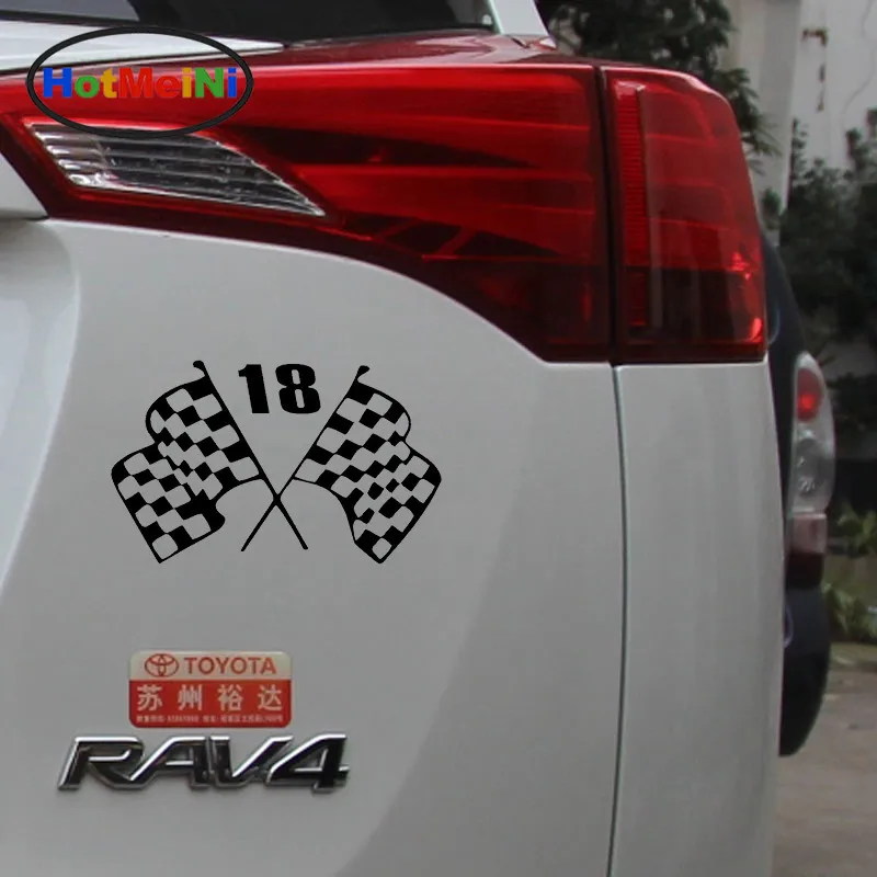 HotMeiNi Racing Flags 18 Веселая наклейка для гоночного автомобиля наклейки спортивных