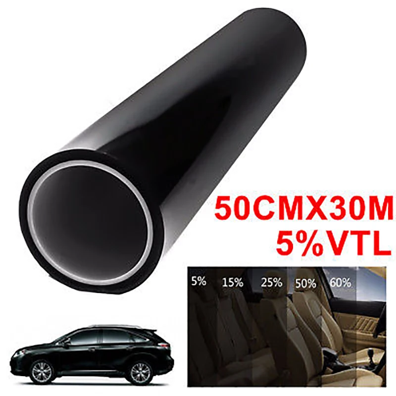 

50cmX152cm VLT5% IR90% rejection durable Nano Ceramic solar car window film