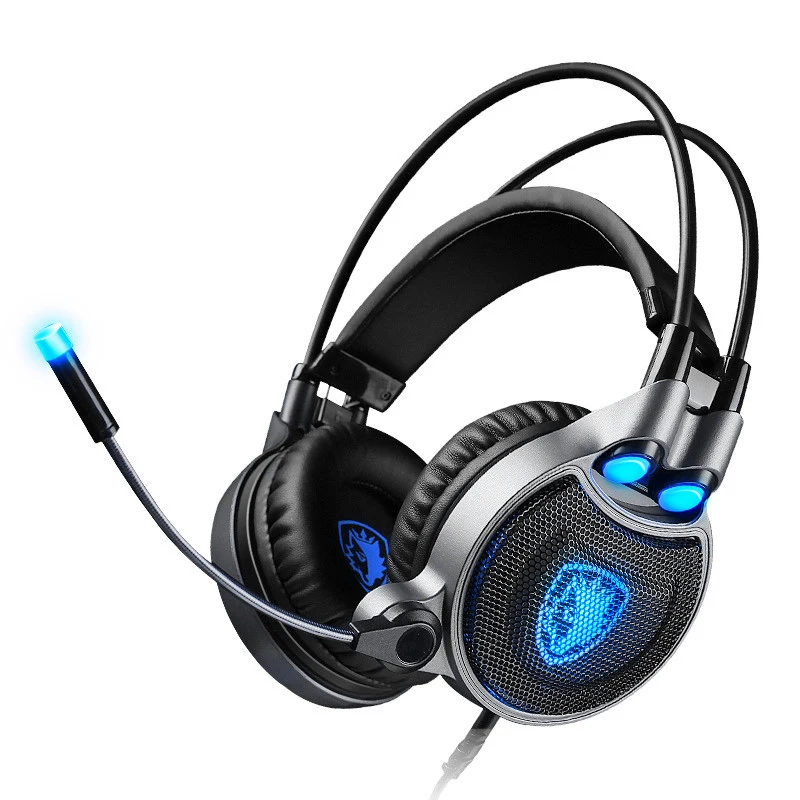 Sades R1 Usb 7 1 объемный стерео звук вибрации Игровые наушники с микрофоном