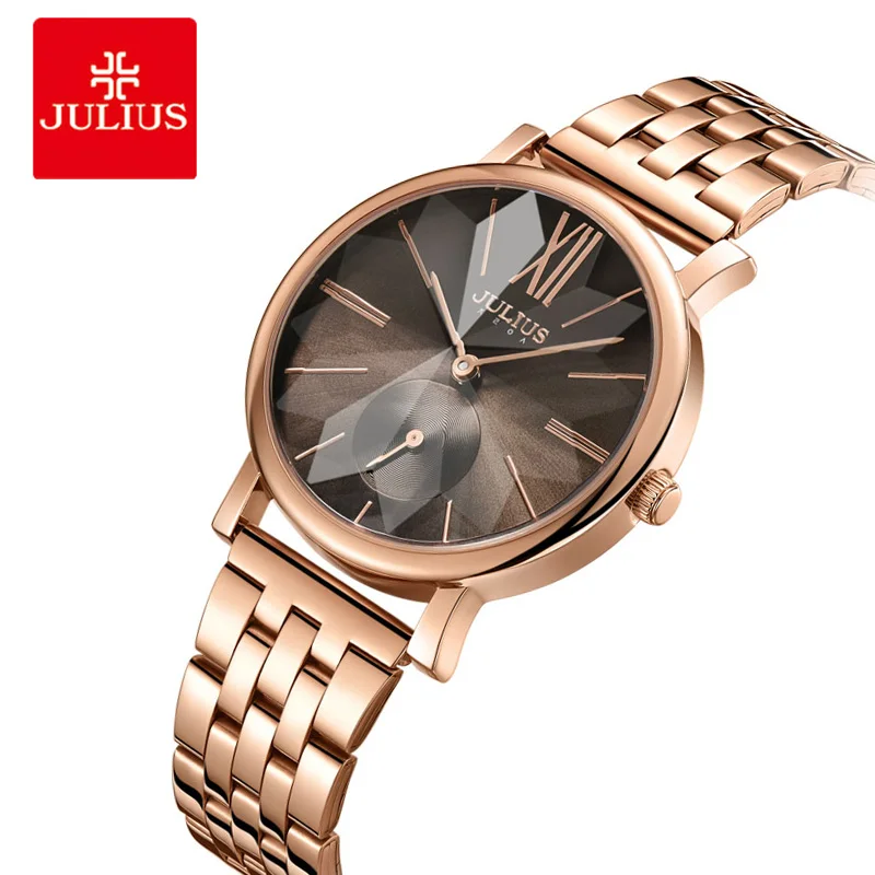 

Julius Simple Men Women Watches Stainless Steel Bracelet Watch Fashion Big Dial Ladies Qaurtz Business Watch Clock Reloj Mujer