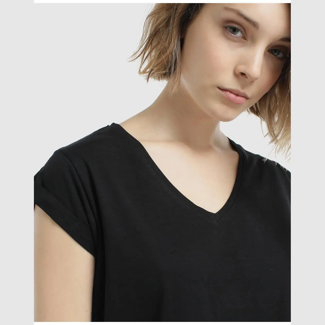 Единица женщина хлопок рубашки и BLOUSES T SHIRT блок Основной пик| |