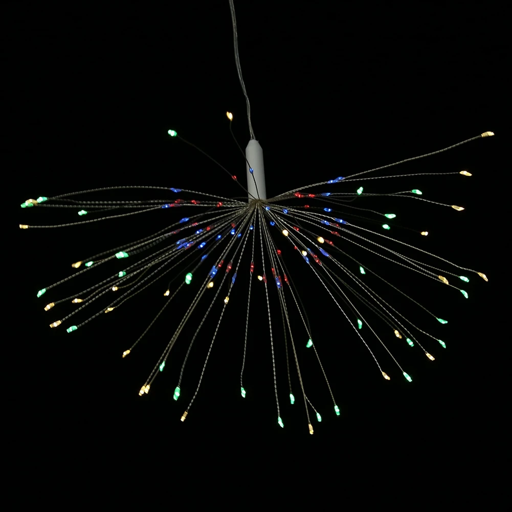 Рождественская уличная гирлянда на солнечной батарее огни фейерверка 120