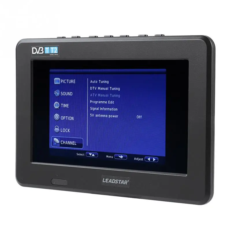 LEADSTAR 7 дюймов ТВ HD TFT светодиодный экран мини Мобильный автомобиль цифровой ТВ Питьевая поддержка DVB-T DVB-T2 ATSC ISDB Телевидение USB TF карта