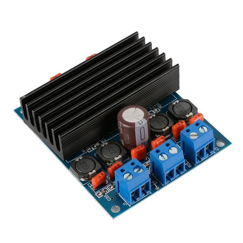 Высокомощная плата цифрового усилителя TDA7492 класса D 2x50 Вт Плата с радиатором