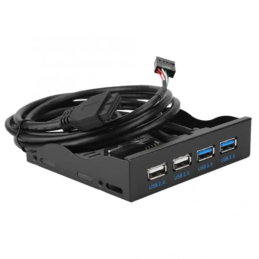 3 5-дюймовый 19PIN/9 Pin высокоскоростной USB3.0 + USB2.0 4-портовый дисковод Передняя панель