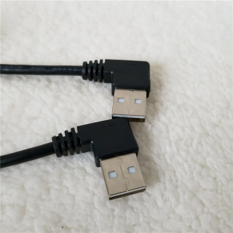 Двойной гибочный USB адаптер с левым углом 90 градусов удлинитель данных кабель