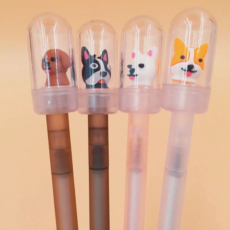 1 piece Cute Kawaii Dog Gel Pen Rollerball School Office Supply Stationery Corgi creative sweet pretty lovely drifting bottle |