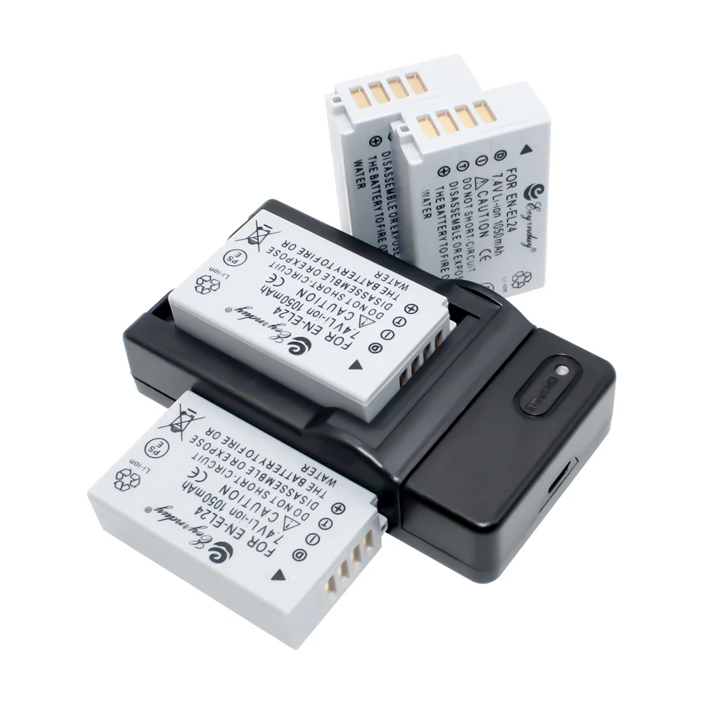 Аккумуляторная батарея EN-EL24 (4 единицы) и USB зарядное устройство для камер Nikon 1 J5