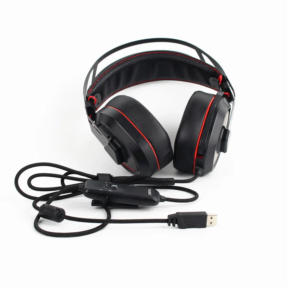 Xiberia S18 Pc гарнитура Usb 7 1 объемный звук Игровые наушники стерео Бас шлем с