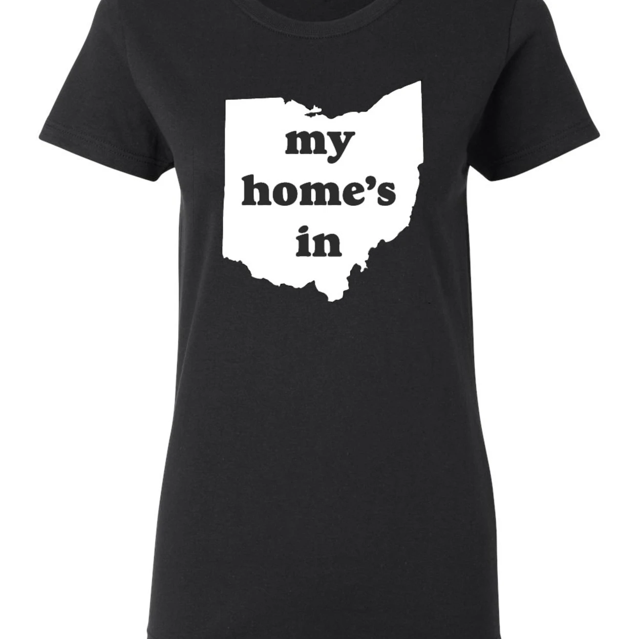 Женская Черная Футболка Ohio футболки вдохновляющий Топ My Home is Cleveland tee|Футболки| |