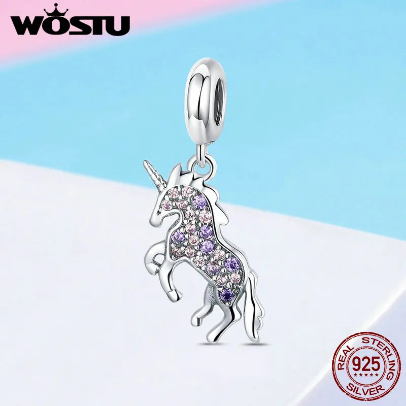Ожерелье и браслет WOSTU CQC996 из стерлингового серебра 925 пробы с мерцающим