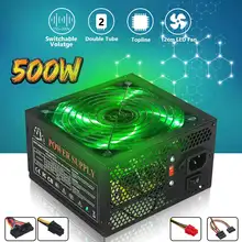 500 Вт блок питания 120 мм светодиодный вентилятор 24 Pin PCI SATA ATX 12V компьютерный блок питания для настольных игр