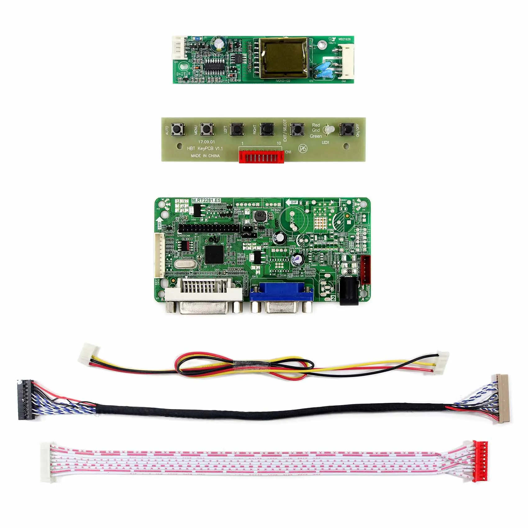 Плата контроллера для ЖК-дисплея VGA + DVI RT2281 работает 15 3 дюймов 1280x768 Φ | Электроника