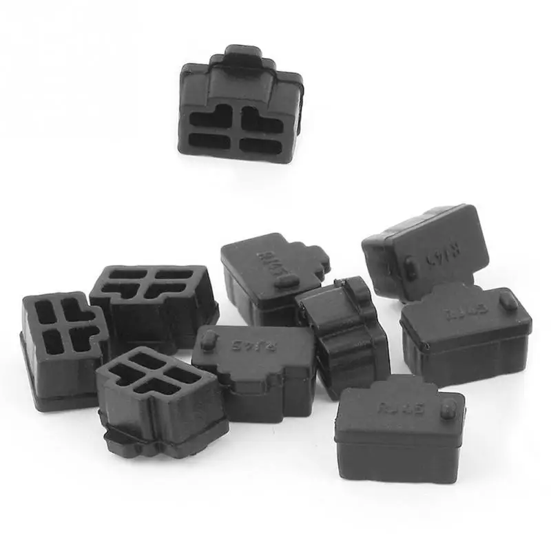10 шт./лот черный Ethernet концентратор порт RJ45 анти защитная крышка от пыли протектор
