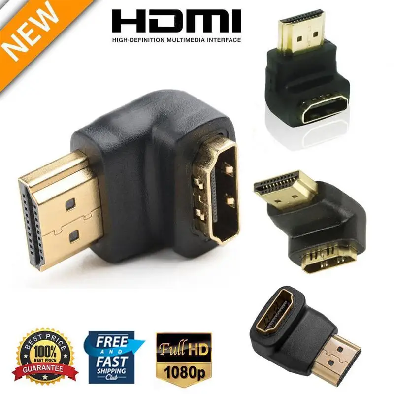 HDMI Кабельные адаптеры конвертеры с углом обзора 270/90 градусов штекер к гнезду для