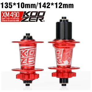 Koozer XM490 ступицы 4 подшипника MTB горный велосипед QR Thru 32 отверстия дисковый тормоз ступица велосипеда 28H 32 H 36H 100*15 12*142 мм 100*9 135*10 мм