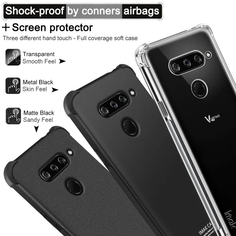 Imak уголки подушки безопасности Чехол для LG V40 чехол thinq Ударопрочный Мягкий ТПУ