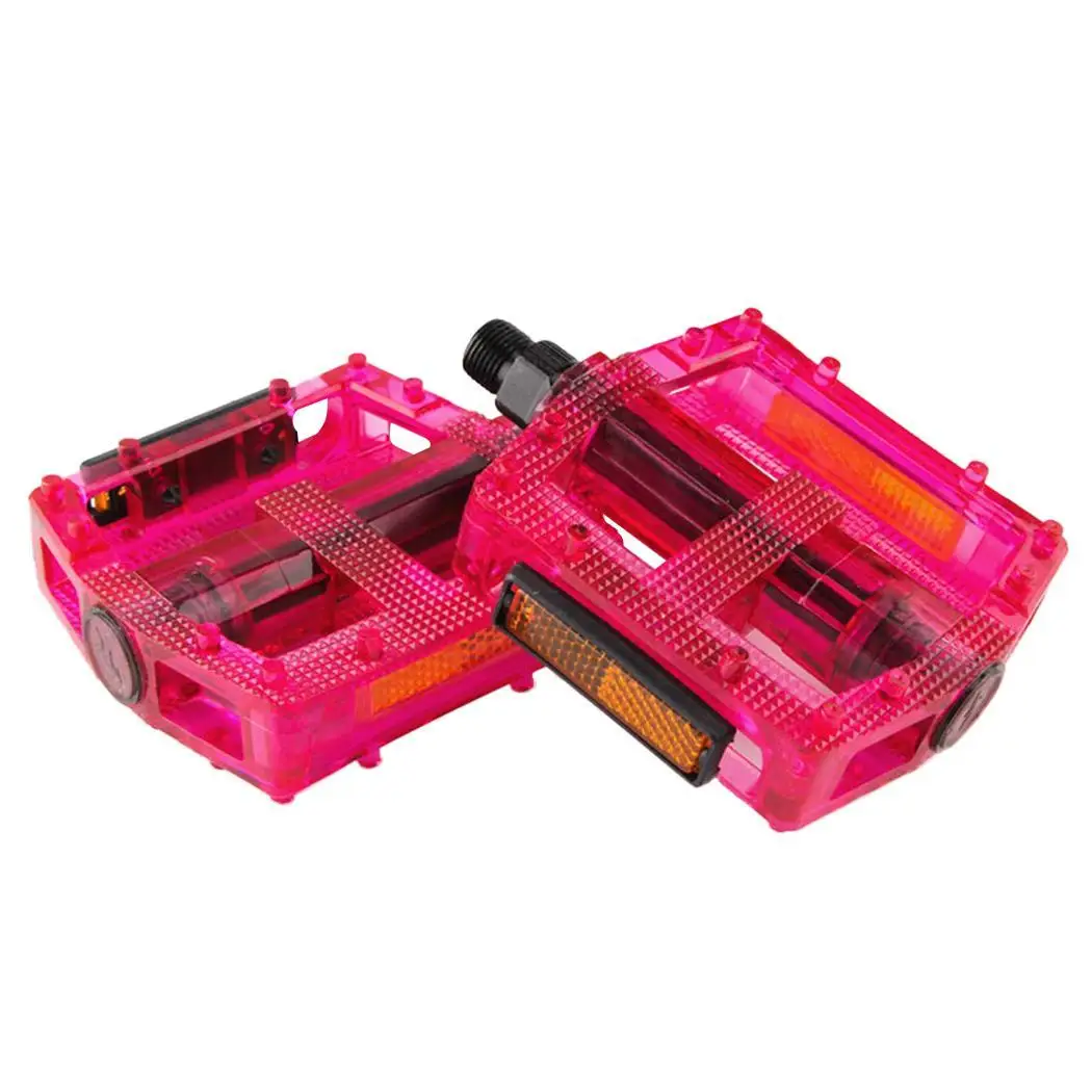 Road Mountain Bike Anti-slip Bicycle Cycling Pedals Rose Red Transparent Blue Green Yellow | Pedal