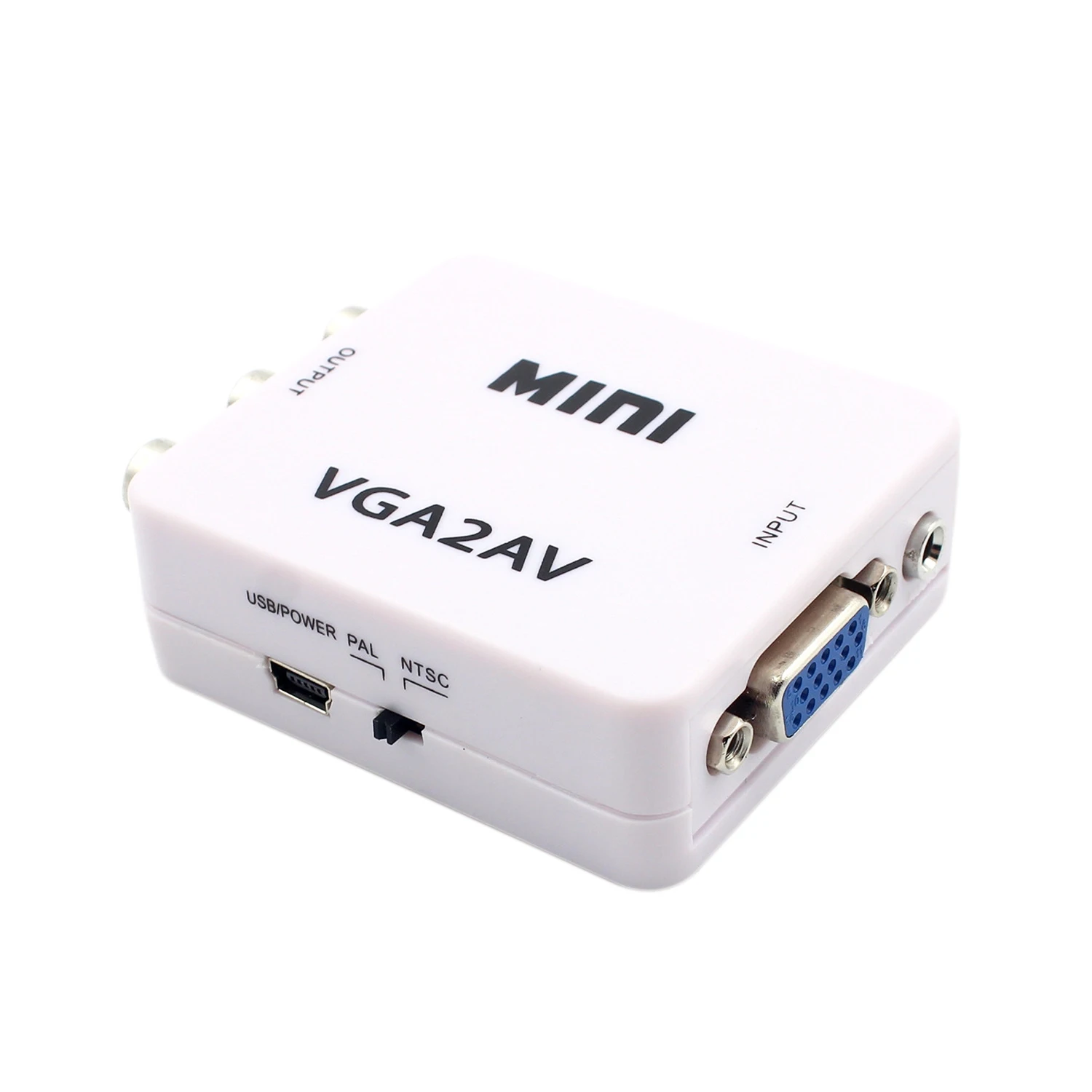 1080P мини VGA к RCA AV конвертер с 3 5 мм 2AV/CVBS Аудио + аудио ПК HDTV конвертер|Кабели HDMI| |
