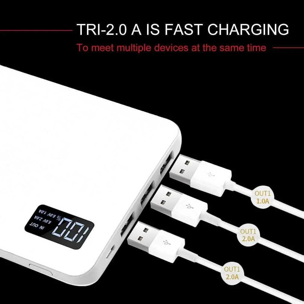 HOCO power bank 30000mAh портативное зарядное устройство для телефона с быстрой зарядкой USB