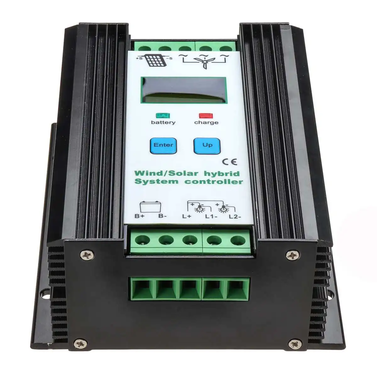 12V 24V 400W 600W ветряной солнечный гибридный контроллер заряда фотоэлектрической солнечной уличный светильник контроллер ветрогенератора большой ЖК-дисплей Дисплей