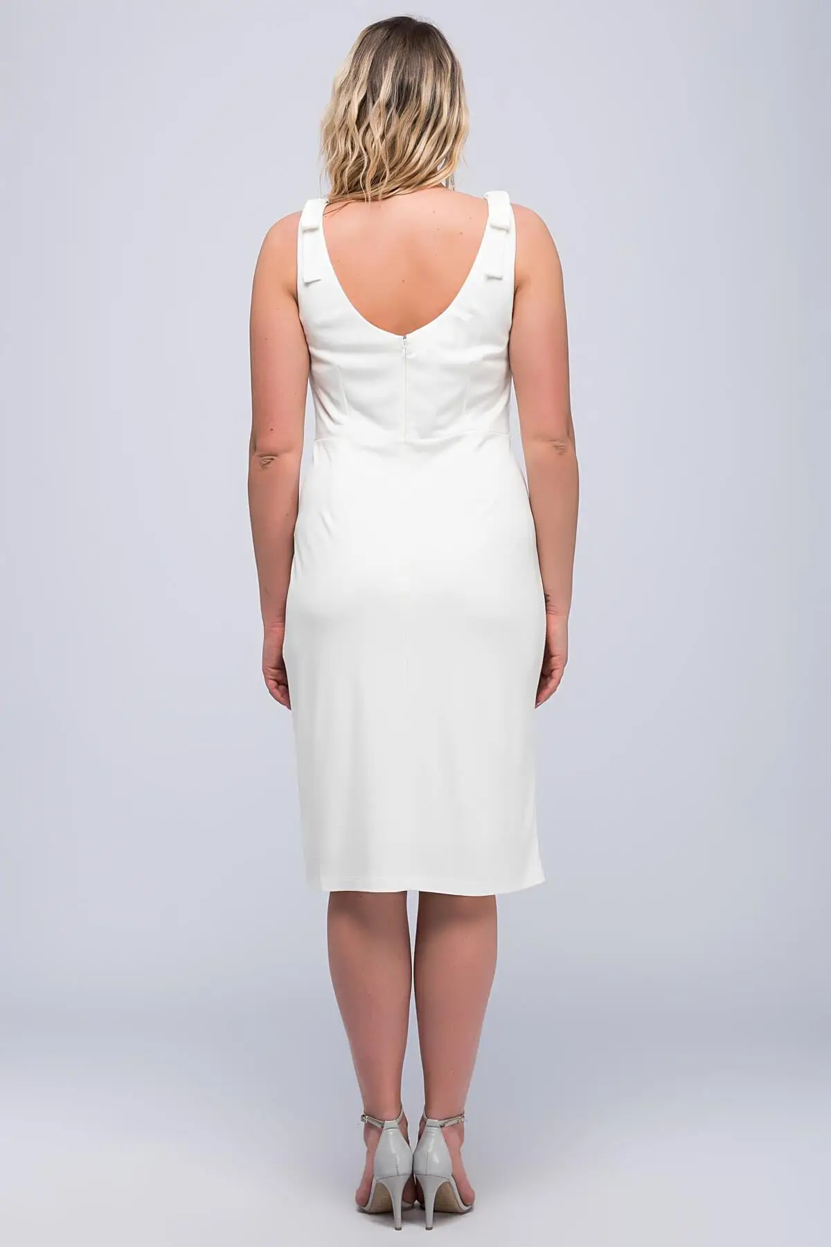 Женское белое платье Luck 65N6506 - Фото №1