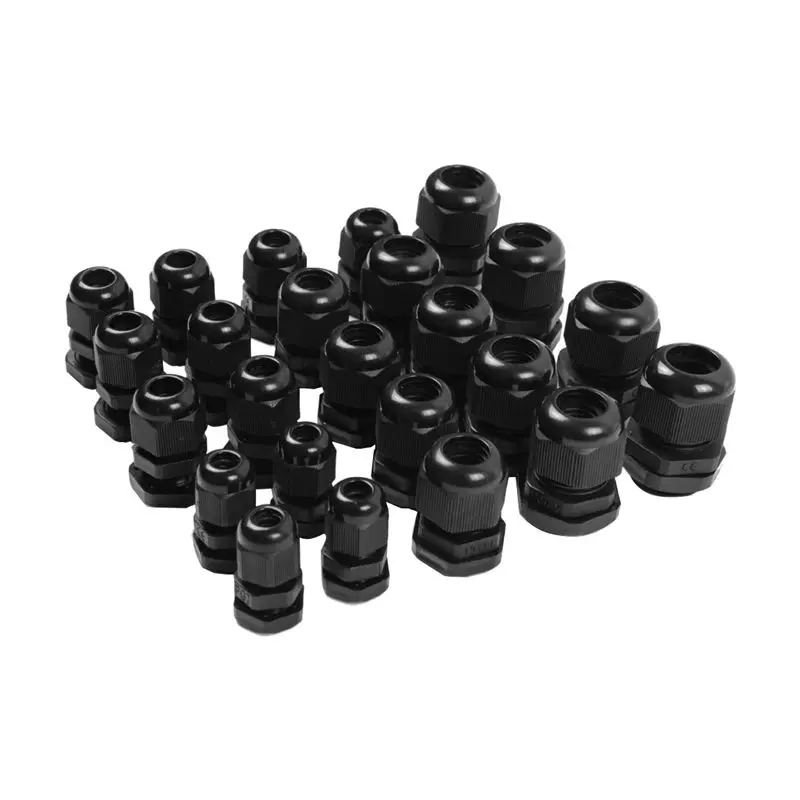 

24 Pcs Plastic Waterproof Adjustable 3.5 - 13mm Cable Gland joints pg7 pg9 pg11 pg13.5 pg16 Pack Of 24