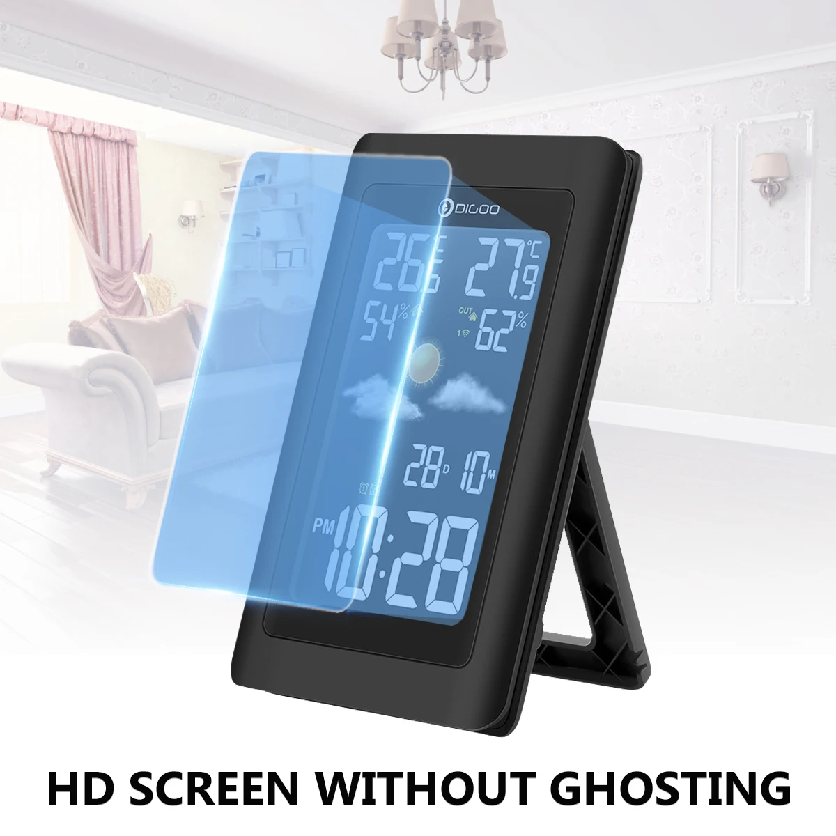 Digoo DG TH11300 беспроводной HD цветной экран USB уличная метеостанция VA стеклянный