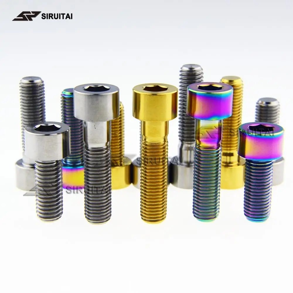 Титановый винт GR5 Головка блока цилиндров M10x25mm M10x30mm M10x35mm M10x40mm шаг 1 25/1 5 Запасные