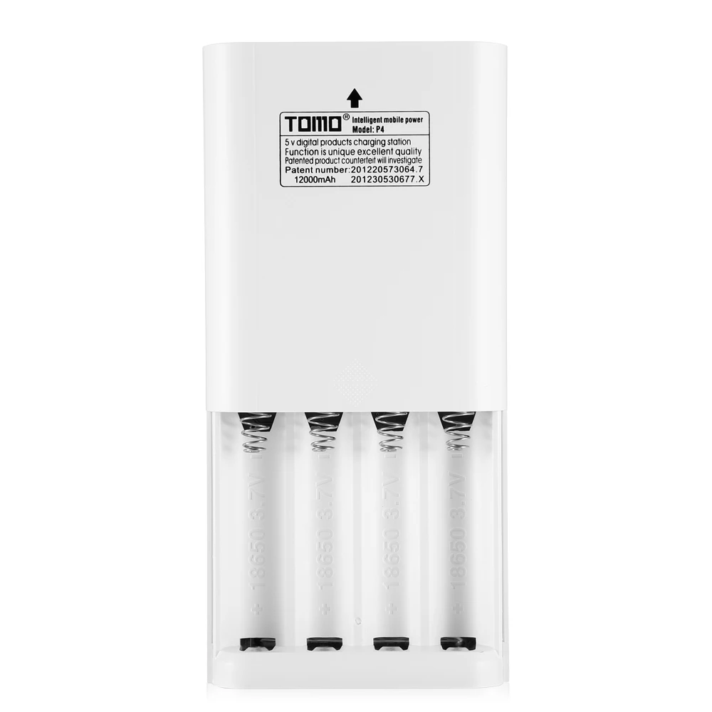 TOMO P4 умное зарядное устройство 5 V 2A/1A Мощность мобильные аккумуляторы Dual USB чехол
