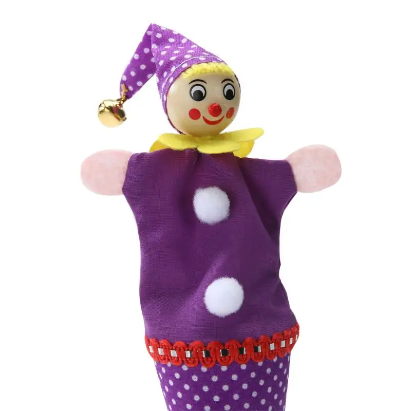 

Lovely Clown Retractable Smiling Clown Hide & Seek Play Jingle Bell Baby Clown Cartoon Rattle Wooden Educational Children Dolls