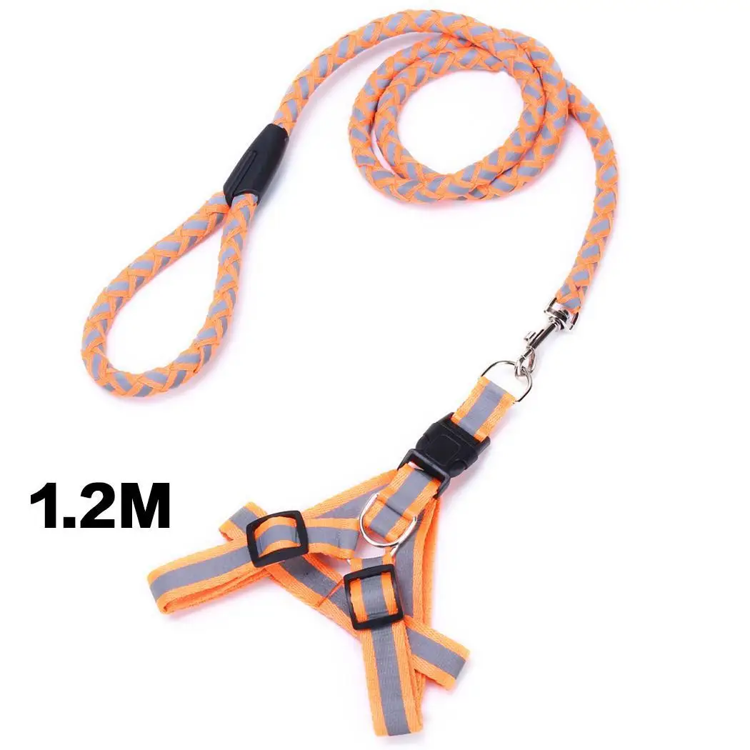 Nylon Dog LED Light Harness Pet Collar Vest Pulling Blue Black Green Orange Red Casual Rope | Дом и сад