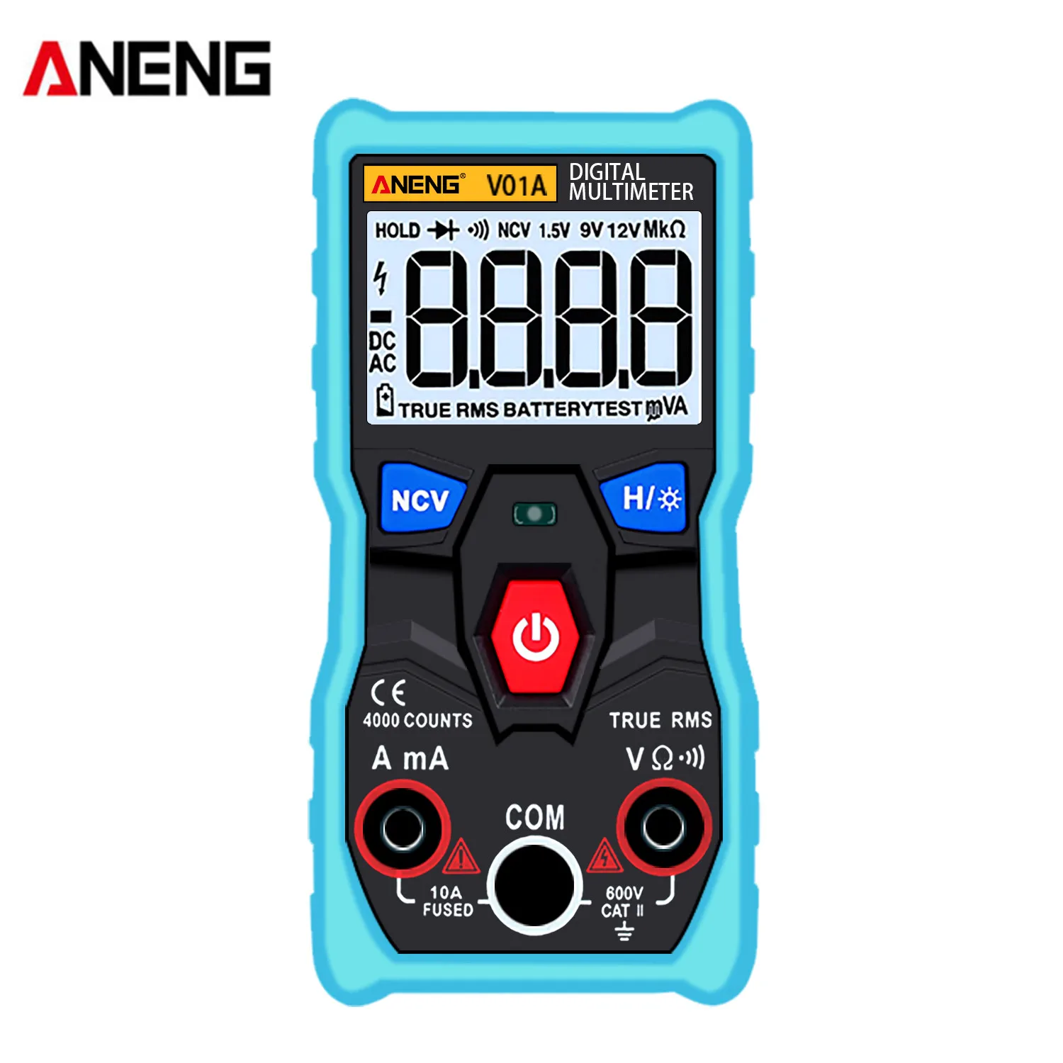 

ANENG V01A Digital Multimeter True RMS Tester Autoranging Multimeter NCV Data Hold Voltage Current Resistance Frequency Meter