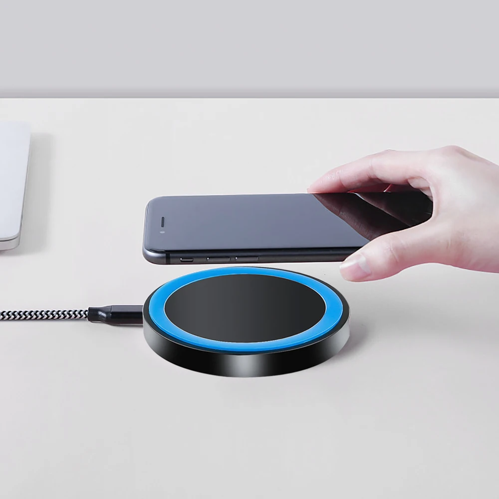 Беспроводное зарядное устройство Kebidu Mini Qi 5 Вт usb зарядка для iPhone X 8 Plus Samsung Galaxy S6 S7