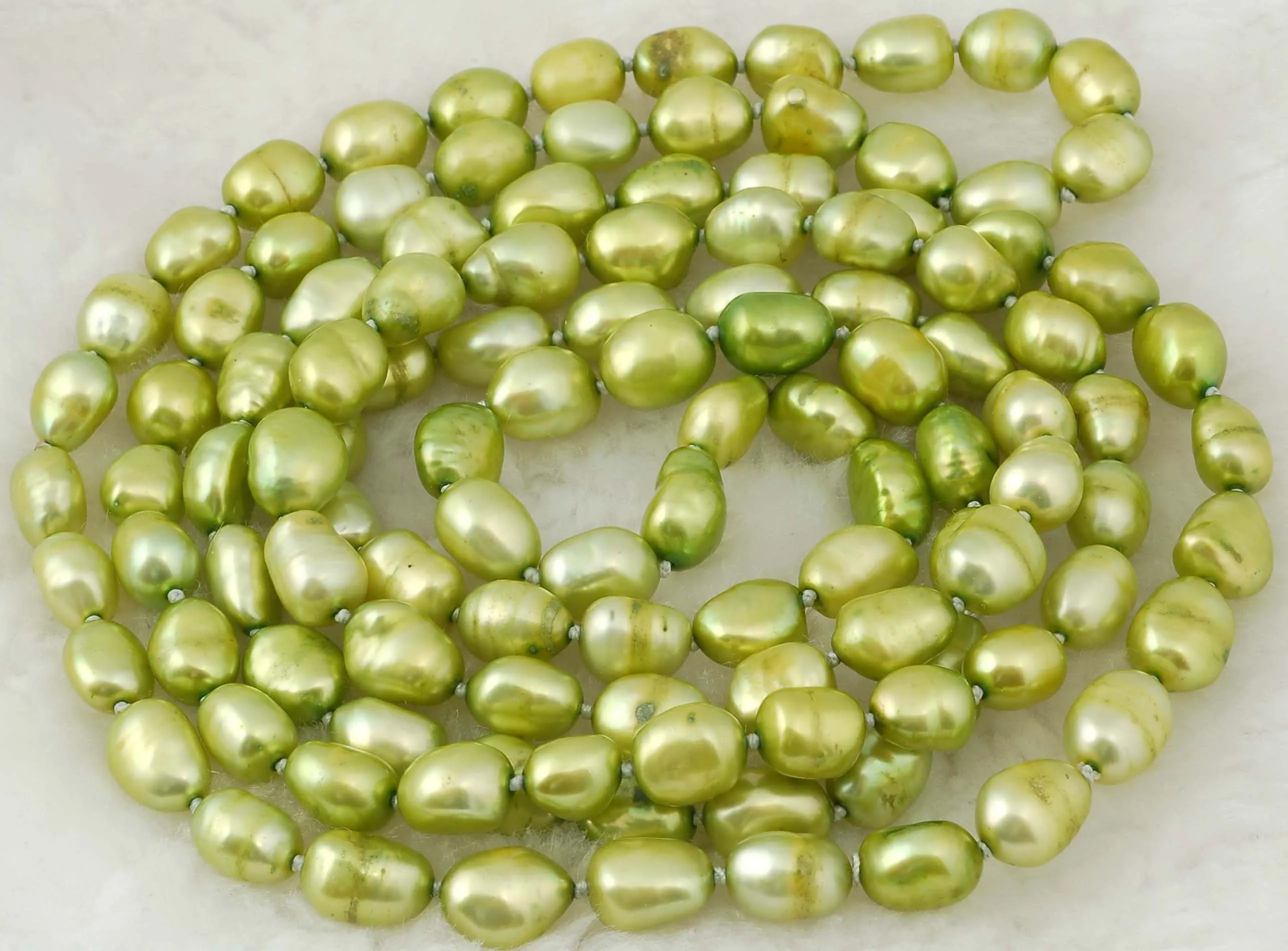 frershwater pearl yellow green baroque 8-10mm long necklace 43inch wholesale beads nature FPPJ woman 2018 | Украшения и