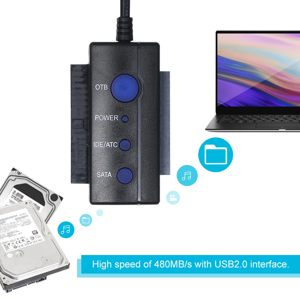 Кабель для передачи данных конвертер IDE/SATA в USB2.0 адаптер кабель горячей замены 2 5