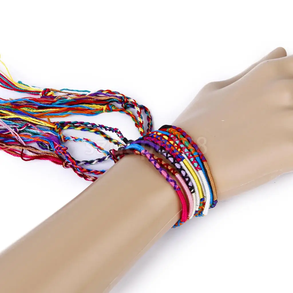 9 красочных нитей дружбы браслеты Плетеные хиппи|bracelet braided|thread friendship braceletsfriendship