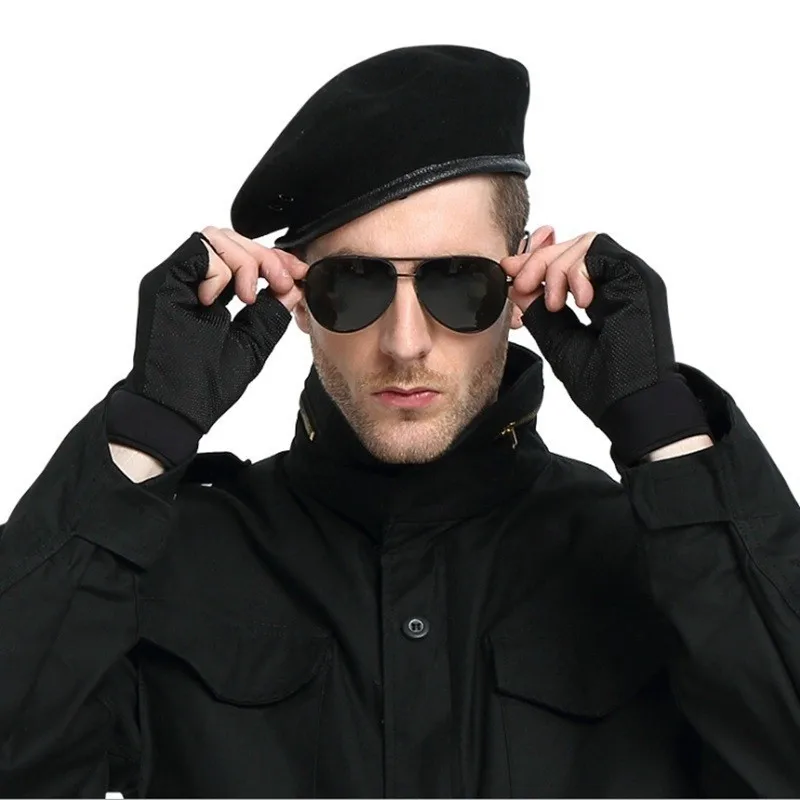 Женский шерстяной берет с овчиными полями модная Шляпка из 100% шерсти большого