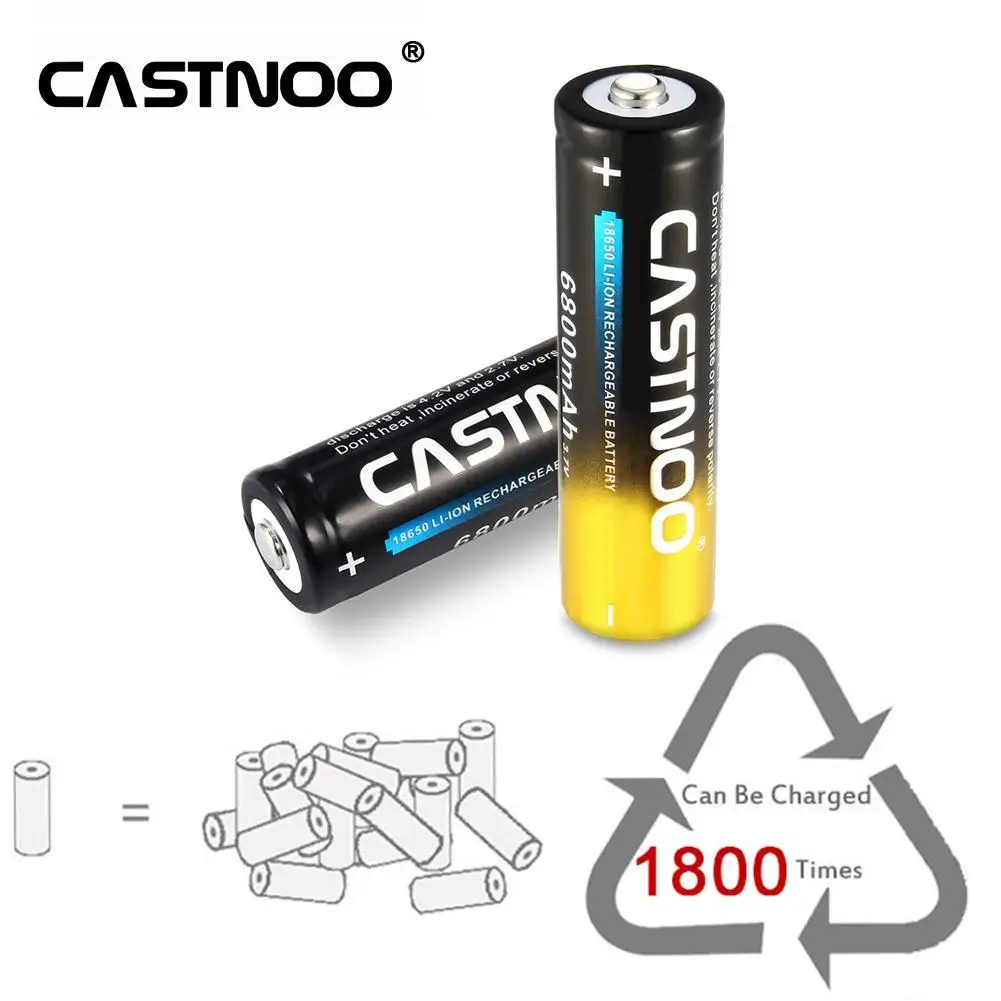 CASTNOO 1 шт. 3 7 В 6800 мА · ч Высокая разрядная перезаряжаемая литий-ионная батарея