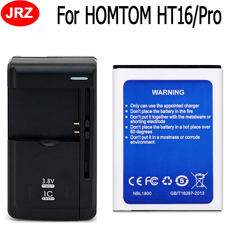 

For HOMTOM HT16 Battery For HOMTOM HT16 Pro Bateria Batterij Accumulator 3000mAh+Universal Charger