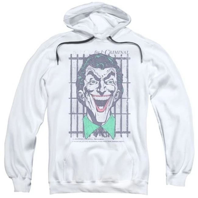 Trevco Dc Criminal Pull Over Hoodie для взрослых белый средний|Мужские куртки| |