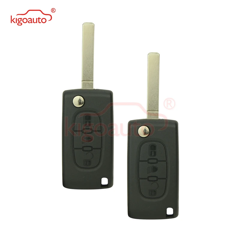 Kigoauto 2 шт. 3 кнопки средний Светильник 433 МГц PCF7941 ASK VA2 blade для Citroen C2 C3 C4 C5 C6 складной