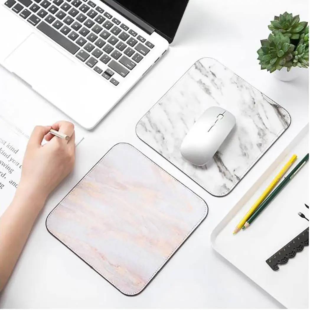 Anti-slip Marble Print Mouse Table Pad Square Mat for Waterproof and non-slip design Home School Office | Компьютеры и офис