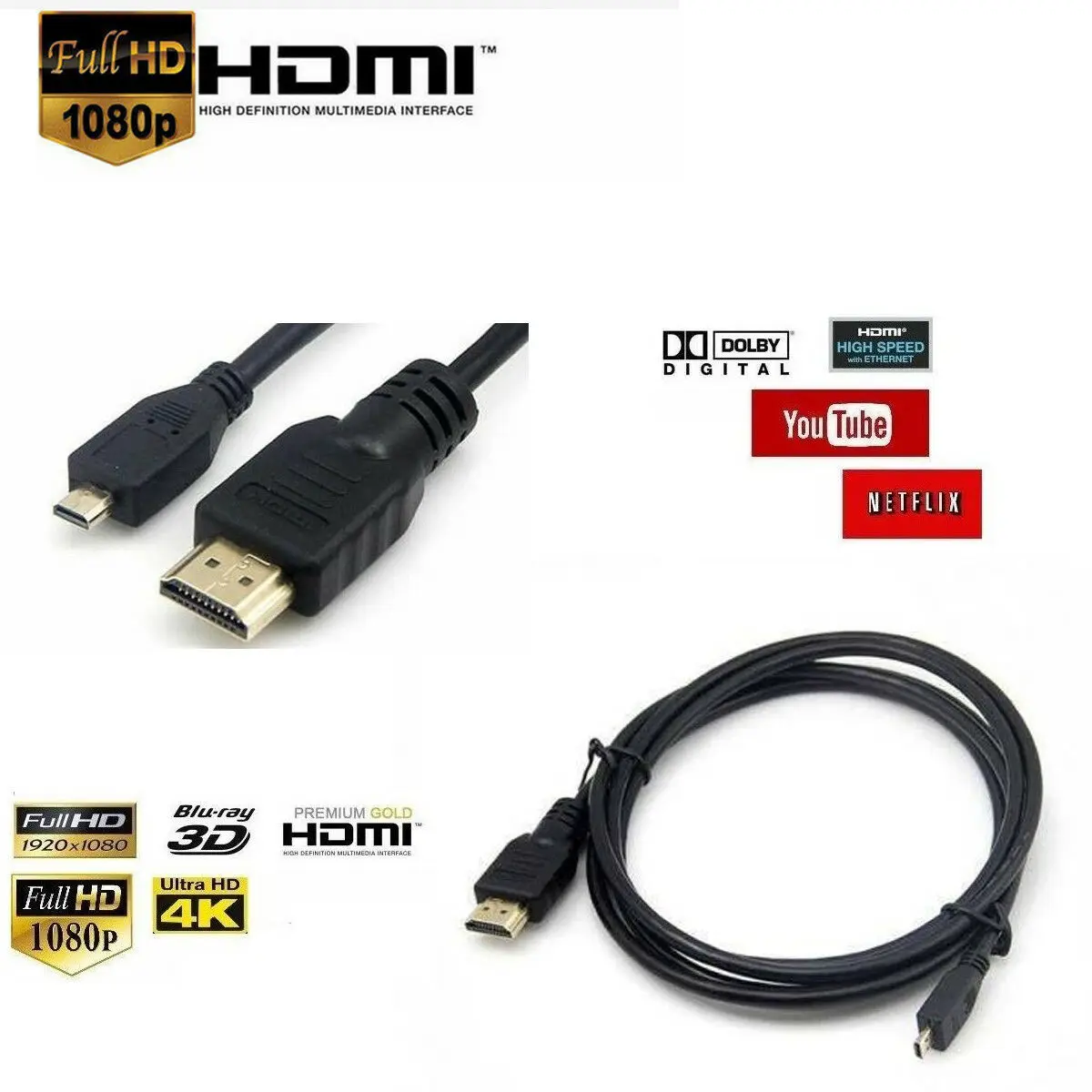 Горячая 2019 1 8 м Micro USB к HDMI 1080 p кабель ТВ AV адаптер Мобильные Телефоны Планшеты HD