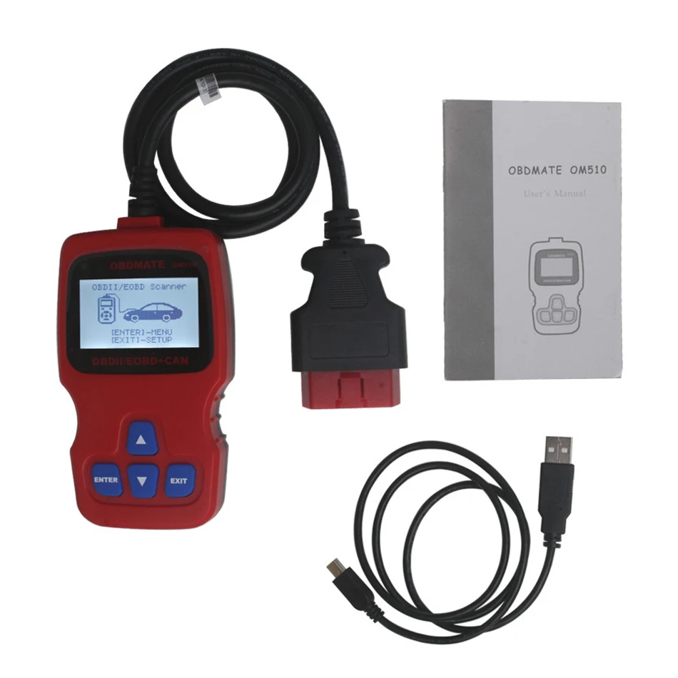 Лучший Оригинал Autophix OBDMATE OM510 OBD2 автомобильный диагностический инструмент A UDI OBDII