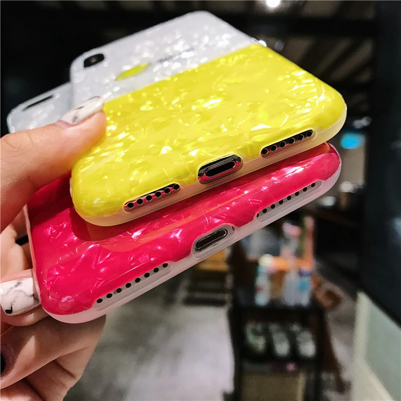 3cpizai для Apple iphone Xs max XR X Чехол крутой Сращивание мраморный фруктовый мягкий 8 7 6s Plus