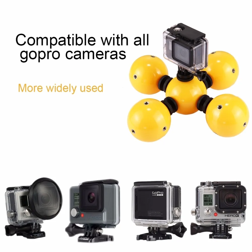Puluz 5 шт. плавающий шар для подводной камеры плавучий Hero 4 Session Mini Floaty Holder 3 + Sjcam Xiaoyi