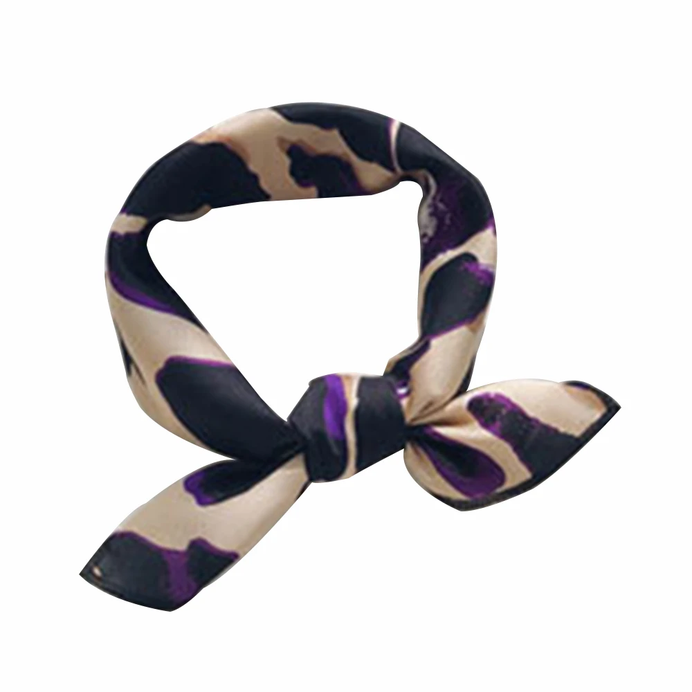 Женский атласный шарф в стиле ретро Элегантный квадратный шелковый Корейском