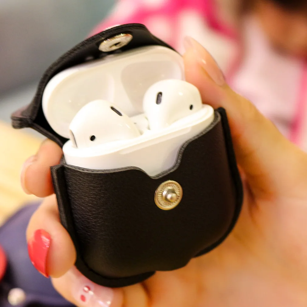 Кожаный чехол для Airpods задняя крышка красочные роскошные классические брендовые